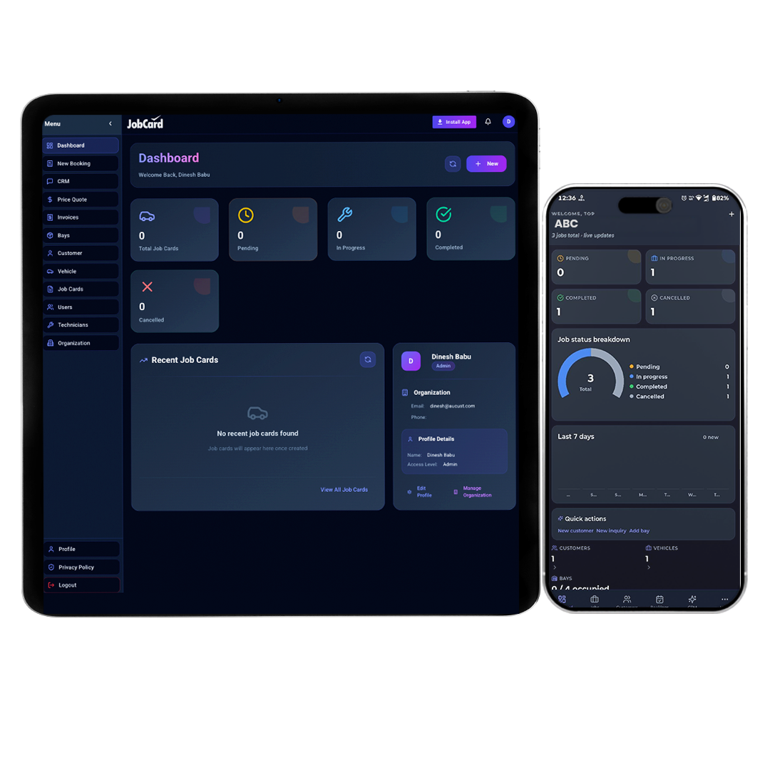 Product dashboard preview